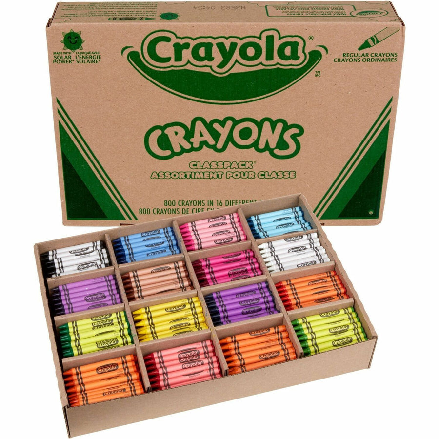 Crayola Crayon Classpack, 800 Count, 16 Colors, Violet, Sturdy, 800 / Box, CYO528016