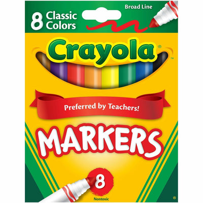 Crayola Classic Colors Broad Line Markers, 8 / Set, CYO587708