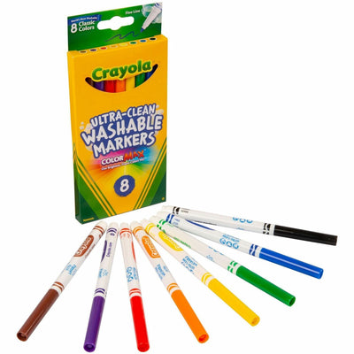 Crayola Thinline Washable Markers, 8 / Set, CYO58-7809