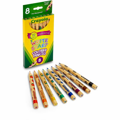 Crayola Write Start Colored Pencils, 5.3 mm, 8 / Set, CYO68-4108
