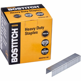 Amax Bostitch PHD-60 Stapler Heavy Duty Premium Staples, Silver, 5000 / Box, BOSSB35PHD5M