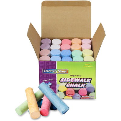 Dixon Ticonderoga Creativity Street Tub of Sidewalk Chalk, Assorted, 20 / Box, PAC1700