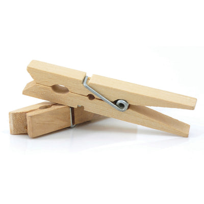 Dixon Ticonderoga Creativity Street Natural Spring Clothespins, 50 / Pack, PAC365801