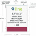 C-Line Top-Loading Sheet Protectors, Clear, 8 1/2" Width x 11" Length, 1 Set, CLI05557