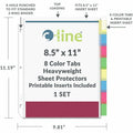 C-Line Top-Loading Sheet Protectors, Assorted, 8 1/2" Width x 11" Length, 1 Set, CLI05580