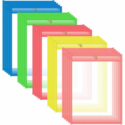 C-Line Neon Colored Stitched Shop Ticket Holders, Assorted, 25 / Box, CLI43910