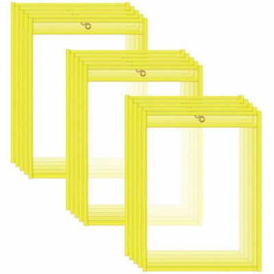 C-Line Neon Colored Stitched Shop Ticket Holders, Neon Yellow, CLI43916