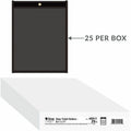 C-Line Letter Vinyl File Pocket, Black, 8 1/2" Width x 11" Length, 25 / Box, CLI45911