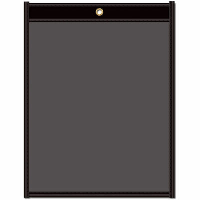 C-Line Letter Vinyl File Pocket, Black, 8 1/2" Width x 11" Length, 25 / Box, CLI45911