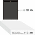 C-Line Vinyl File Pocket, Black, 9" Width x 12" Length, 25 / Box, CLI45912