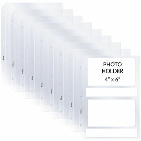 C-Line Ring Binder Photo Storage Pages, Clear, 50 / Box, CLI52564