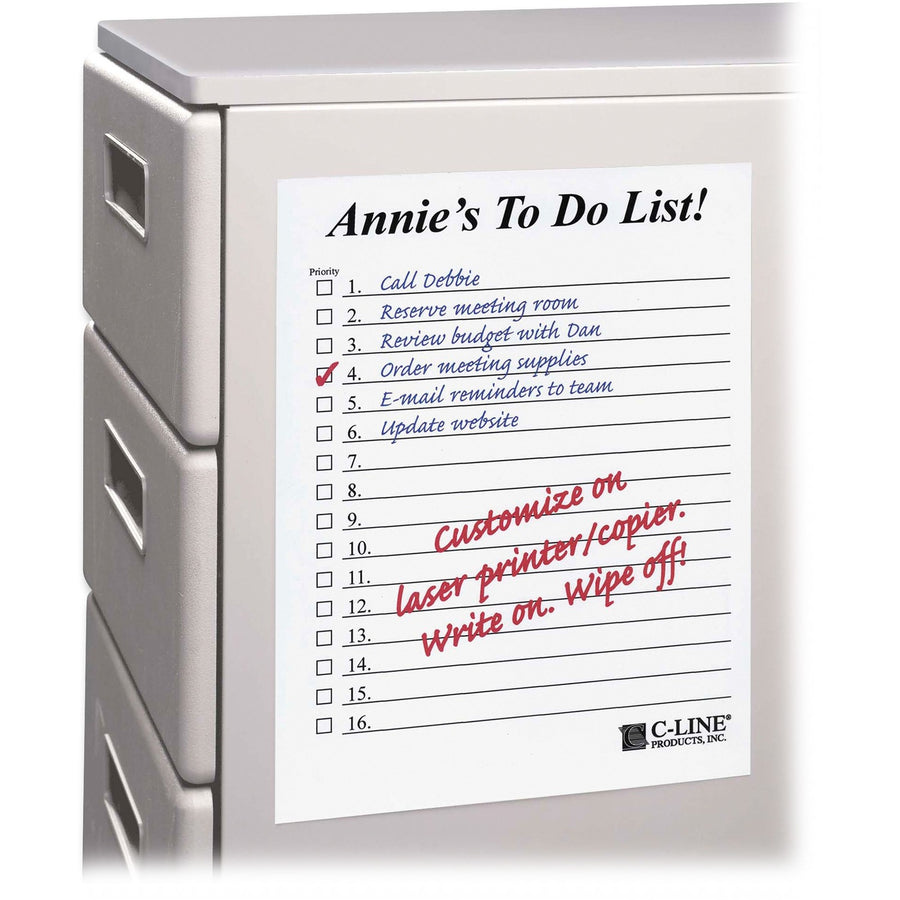C-Line Self-Stick Dry-erase Sheets, White, 1 Box — view 1