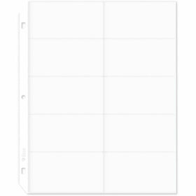 C-Line Business Card Refill Pages, Clear, 10 / Pack, CLI61217