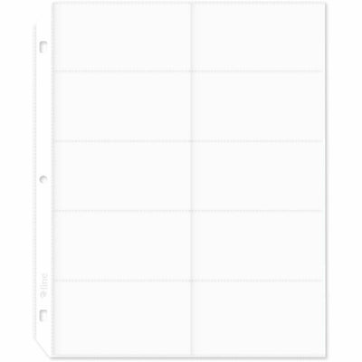C-Line Business Card Refill Pages, Clear, 10 / Pack, CLI61217