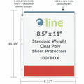 C-Line Poly Top-loading Sheet Protectors, Clear, 8 1/2" Width x 11" Length, 100 / Box, CLI62027