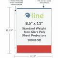 C-Line Poly Top-loading Sheet Protectors, Non-glare, 8 1/2" Width x 11" Length, 100 / Box, CLI62048