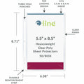 C-Line Top Load Heavyweight Mini Sheet Protectors, Clear, 5 1/2" Width x 8 1/2" Length, 50 / Box, CLI62058