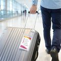 C-Line Cleer Adheer Custom Laminated Luggage Tags, Clear, 10 / Pack, CLI65107