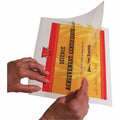 C-Line Cleer-Adheer Laminated Film Covers, Clear, 25 / Box, CLI65187