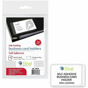 C-Line Self-Adhesive Business Card Holders, 1 Pack