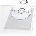 C-Line Self-Adhesive CD/DVD Poly Holders, Clear, 1 Pack, CLI70568
