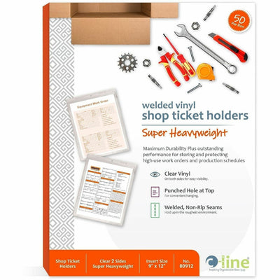 C-Line Vinyl File Pocket, Clear, 9" Width x 12" Length, 50 / Box — view 1
