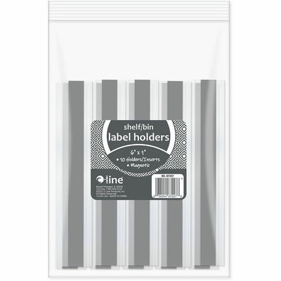 C-Line Magnetic Shelf/Bin Label Holders, Clear, 10 / Pack, CLI87227