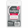 C-Line Hello My Name Is Adhesive Name Badges, Red, 100 / Box, CLI92234