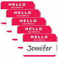 C-Line Hello My Name Is Adhesive Name Badges, Red, 100 / Box, CLI92234