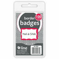 C-Line Self-adhesive Color Border Name Badges, Red, 100 / Box, CLI92264