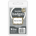 C-Line Self-adhesive Color Border Name Badges, Gold, 100 / Box, CLI92266