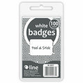 C-Line Plain White Self-adhesive Name Badges, 100 / Box, CLI92277