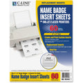 C-Line Laser/Inkjet Badge Insert Refills, White, 1 Pack, CLI92443