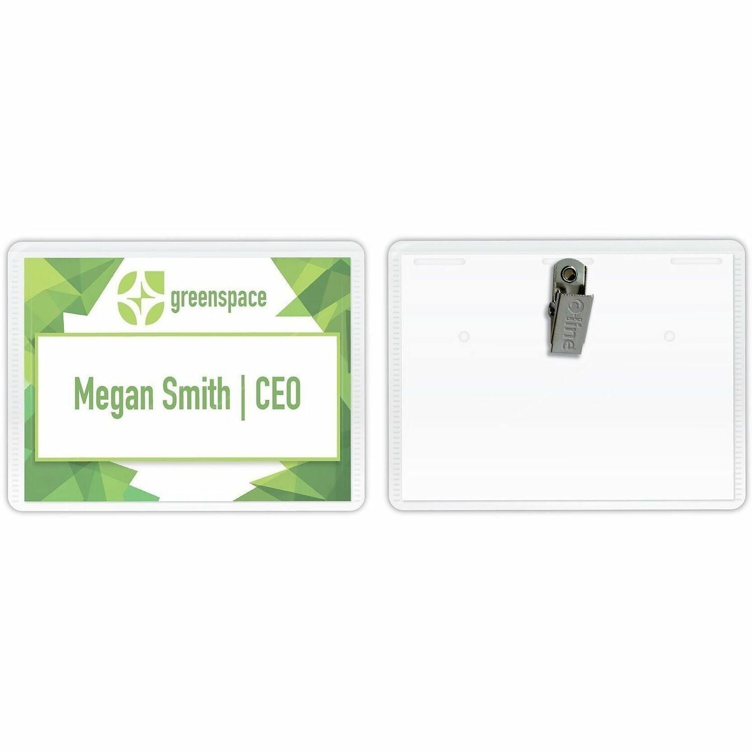 C-Line Laser/Inkjet Clip Style Badge Holder Kits, 1 Box