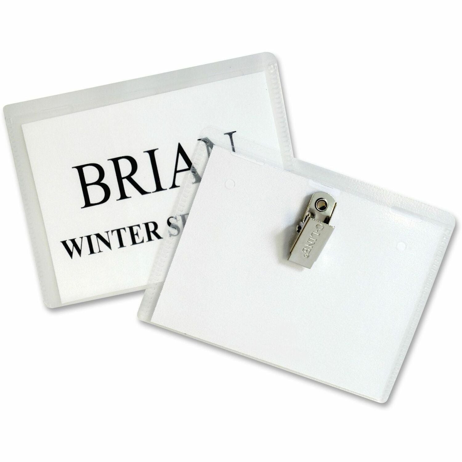 C-Line Laser/Inkjet Clip Style Badge Holder Kits, 1 Box