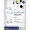 C-Line Time's Up! Peel & Stick Name Badges, White, 100 / Box, CLI97004