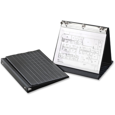 TOPS Cardinal Presentation Easel Round Ring Binders, Black, 8 1/2" Width x 11" Length, CRD09260