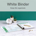 TOPS Cardinal Premier ONE-TOUCH Easy Open Locking Slant-D Rings Binder, White, 8 1/2" Width x 11" Length, CRD10320