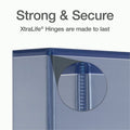 TOPS Cardinal Xtralife ClearVue Locking Slant-D Binder, Blue, 8 1/2" Width x 11" Length, CRD26322