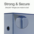 TOPS Cardinal Xtralife ClearVue Locking Slant-D Binder, Blue, 8 1/2" Width x 11" Length, CRD26352