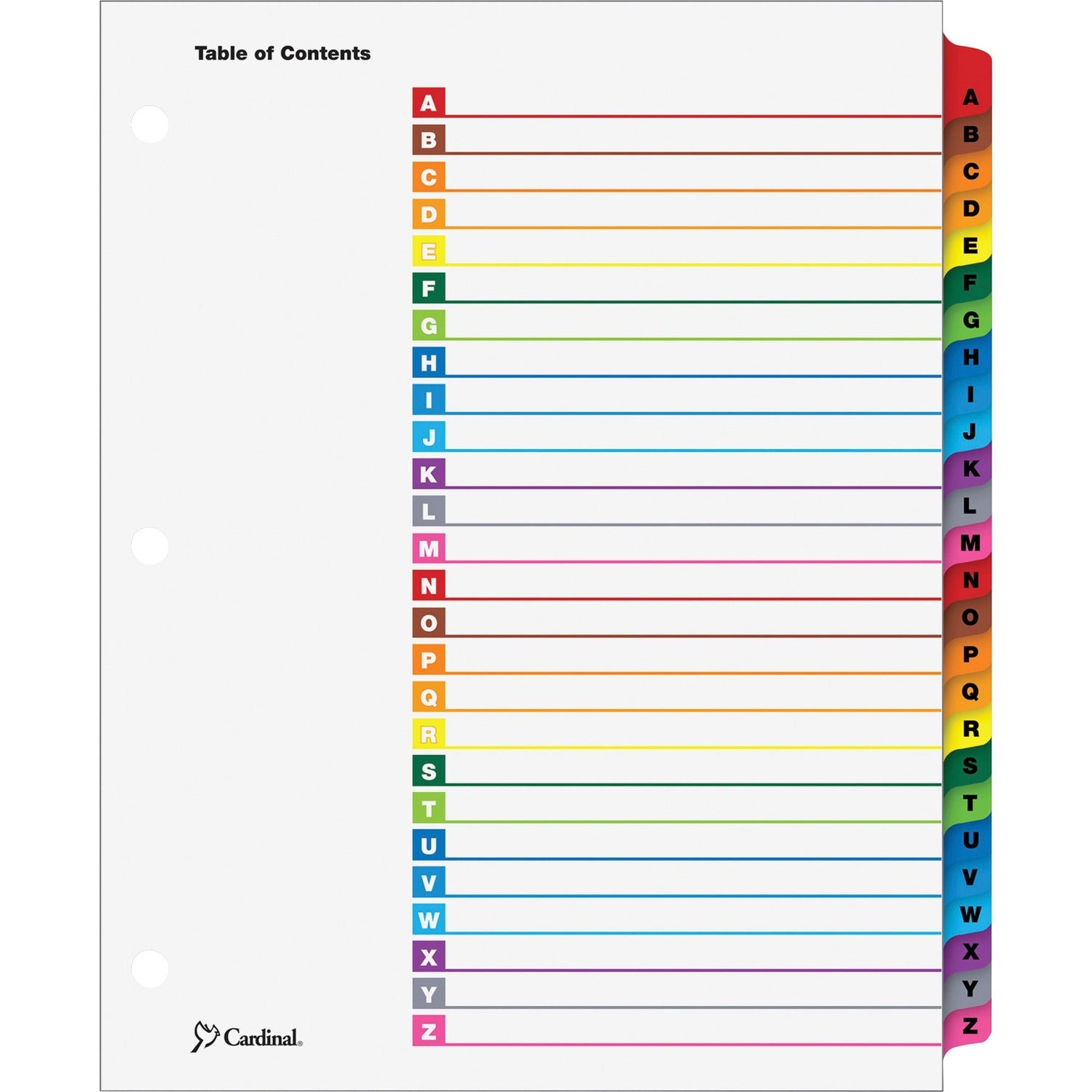 Cardinal® A-Z OneStep Index System, 1 Set