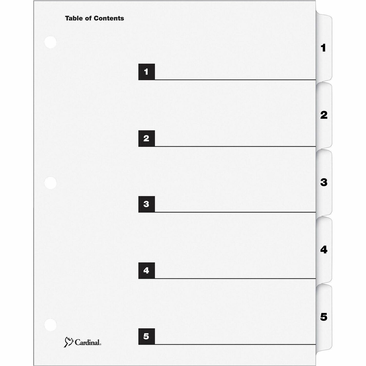 Cardinal® OneStep Numbered Index System, 1 Set