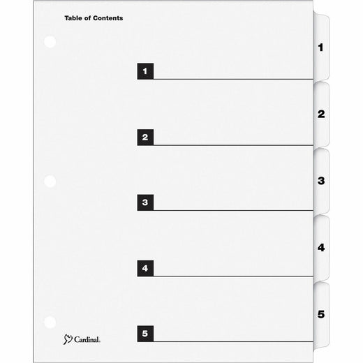 Cardinal® OneStep Numbered Index System, 1 Set
