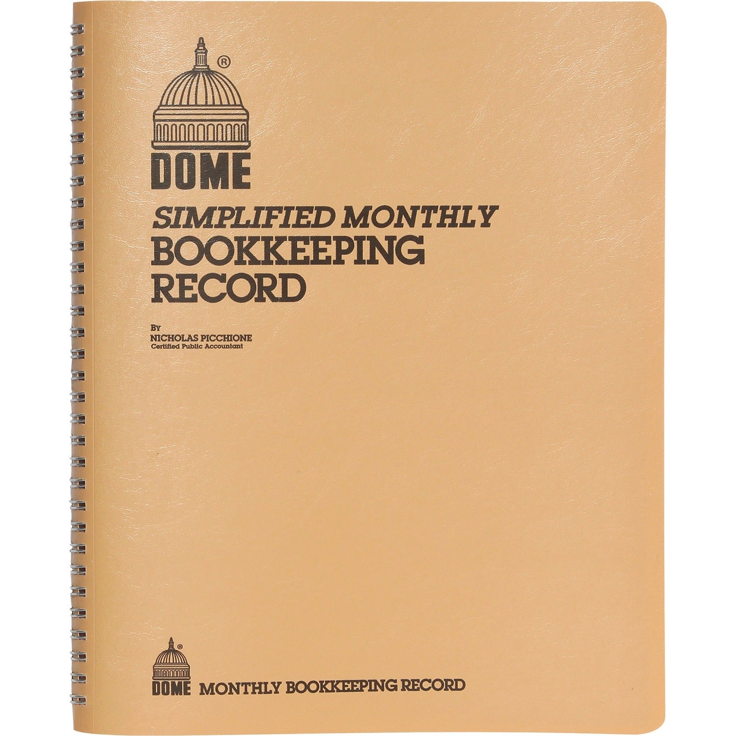 Dome Bookkeeping Record Book, 1 Each