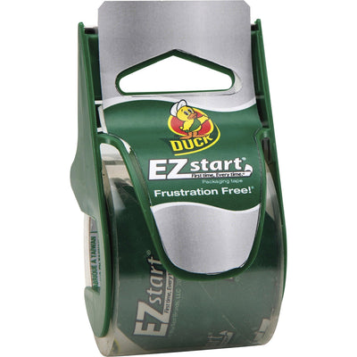 Shurtech Duck Brand EZ Start Packaging Tape Dispenser, Clear, 1 Roll, DUC07307