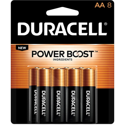 Duracell Coppertop Alkaline AA Batteries, 8 / Pack, DURMN1500B8Z