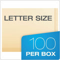 TOPS Pendaflex Letter Recycled End Tab File Folder, Manila, 8 1/2" Width x 11" Length, 50 / Box, PFX11230