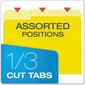 TOPS Pendaflex 1/3 Tab Cut Letter Top Tab File Folder, Yellow, 8 1/2" Width x 11" Length, 100 / Box, PFX15213YEL