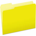 TOPS Pendaflex 1/3 Tab Cut Letter Top Tab File Folder, Yellow, 8 1/2" Width x 11" Length, 100 / Box, PFX15213YEL
