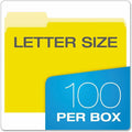 TOPS Pendaflex 1/3 Tab Cut Letter Top Tab File Folder, Yellow, 8 1/2" Width x 11" Length, 100 / Box, PFX15213YEL